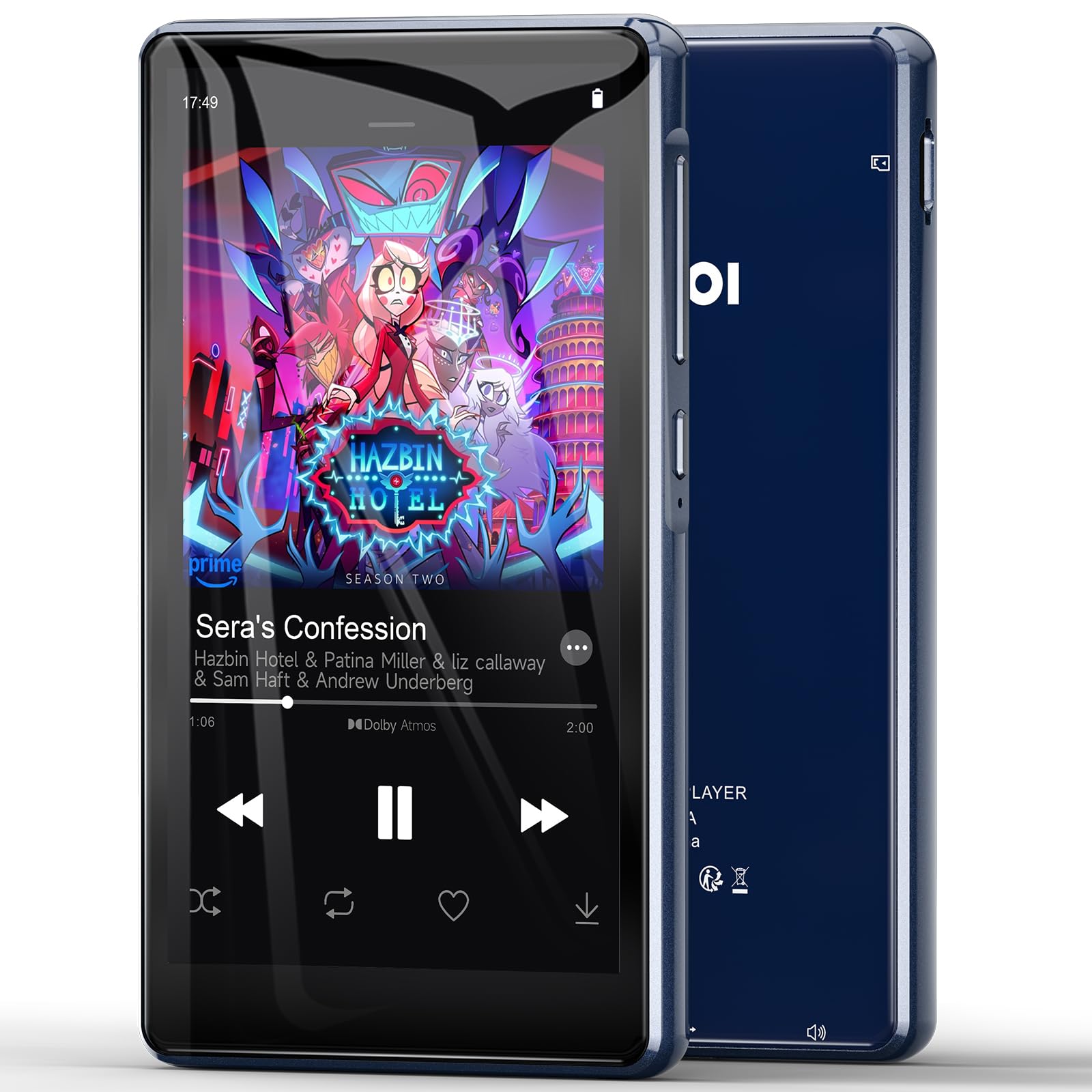 Lettore MP3 163GB Spotify con WiFi Bluetooth, Touchscreen da 4,5 pollici, Lettore MP4 Android 13, Compatibile con Audible, Radio FM, Amazon Music, Deezer, Pandora, Play Store
