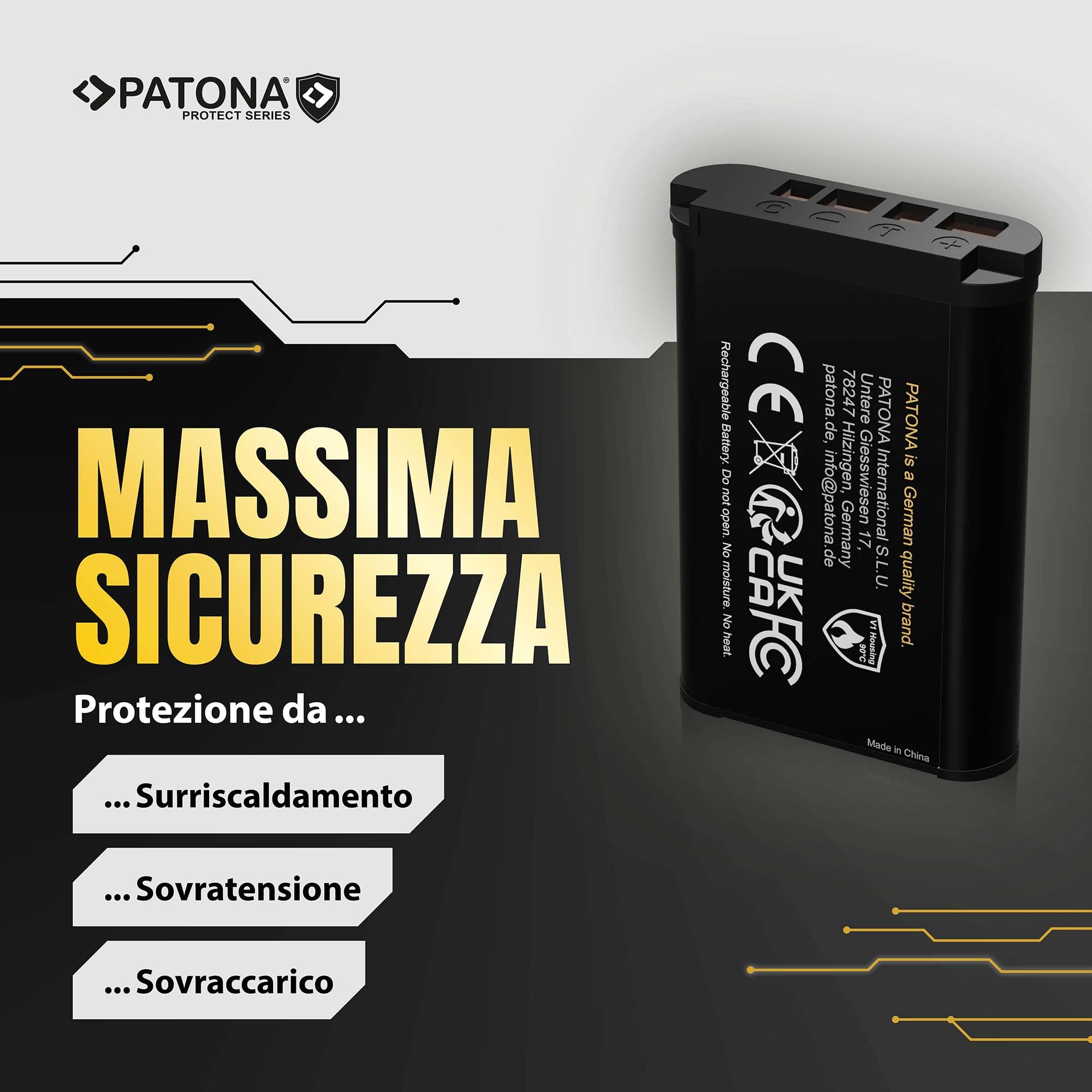 PATONA 2X Protect Batteria per Sony NP-BX1 NPBX1 DSC-RX100, 1090mAh | Batteria con box protettivo per CyberShot DSC RX1 RX100 I-VII HX50 HX60 HX80 HX90 HX99 HX400V WX300 WX500 HDR AS50 CX240