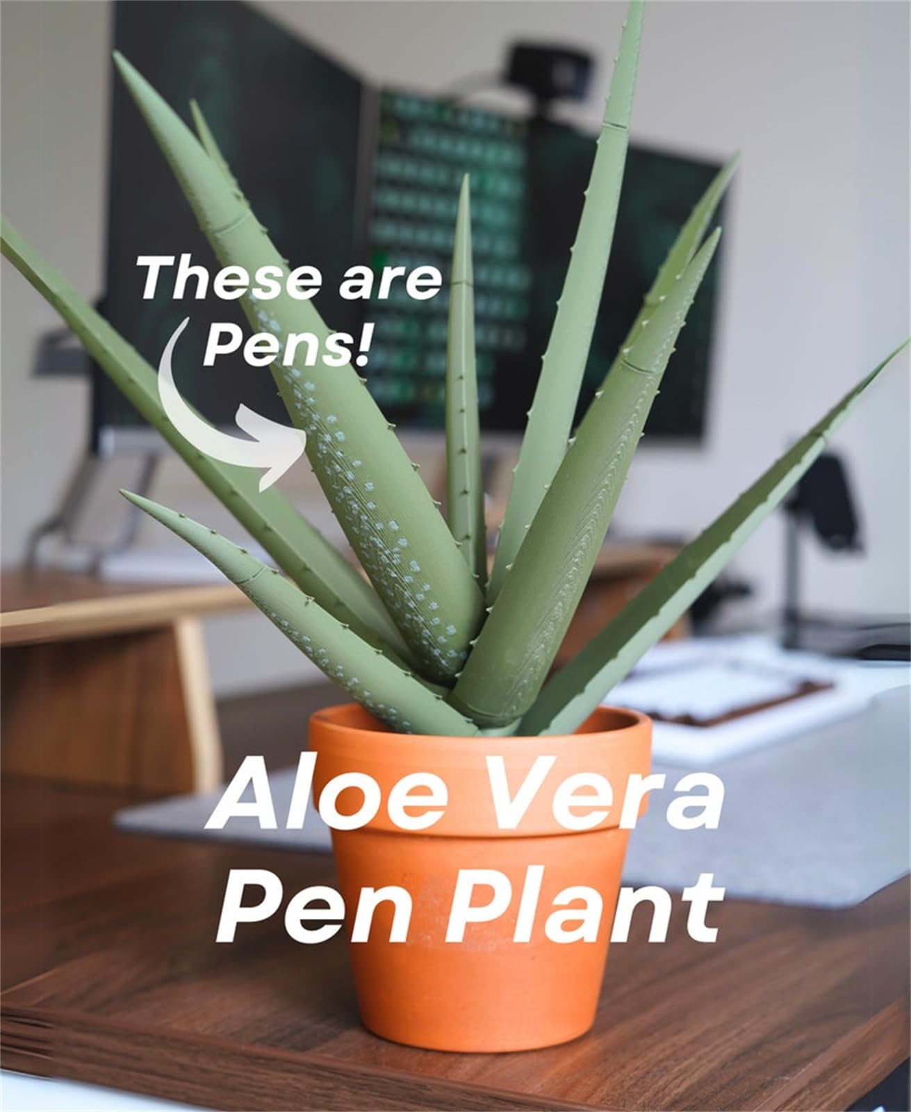 Amazon.de: Yacriso 3D-gedruckte Aloe-Vera-Stiftpflanze, magnetische Aloe -Vera-Stifte, jeder Stiel ist eine geflschte Zimmerpflanze fr Menschen,  die Zimmerpflanzen Nicht am Leben halten knnen. (B)