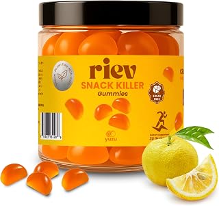 riev Snack Killer Gummies – Yuzu Flavor – Sugar Free – Support Healthy Eating Habits & Metabolic Balance, Helps Reduce Emotional & Late-Night Cravings – Vegan, Non-GMO – 30 Count