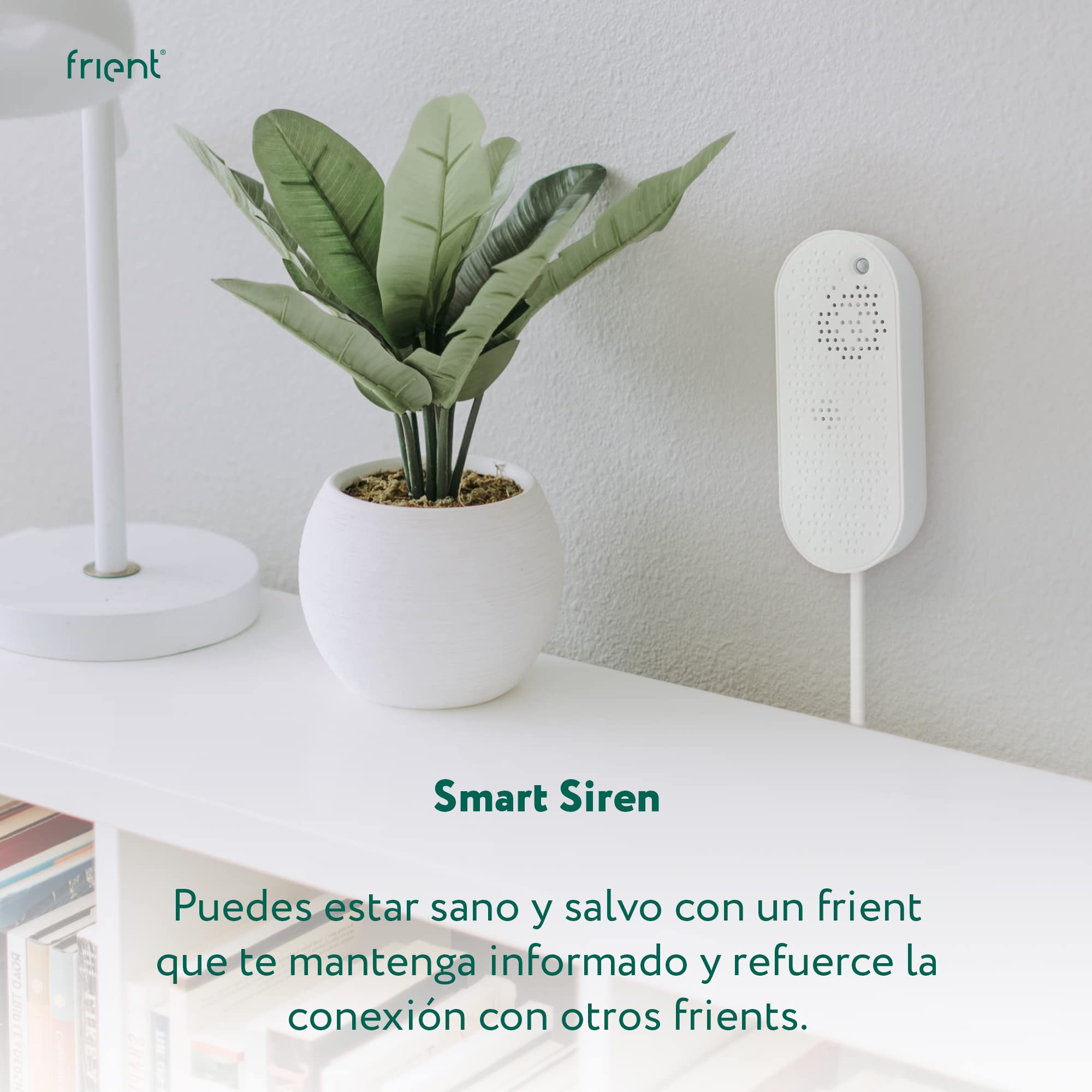 frient Smart Siren | Alarma de Seguridad Inteligente | Protección contra robos | Batería de Emergencia | Extensor de Alcance para Zigbee | Funciona con SmartThings, Home Assistant y Homey