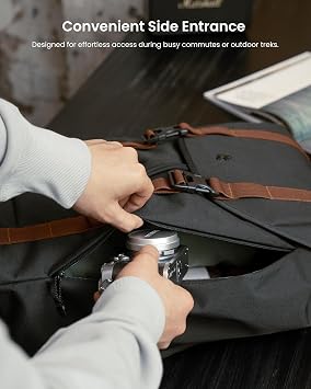 tomtoc Flap Laptop Backpack, Lightweight Water-Resistant Casual Daypack 22L