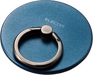 エレコム スマホリング マグネット 薄型 落下防止 [Magsafe対応のiPhone用(iPhone13/12)] MAGKEEPシリーズ ネイビー P-STRMKMSLNV