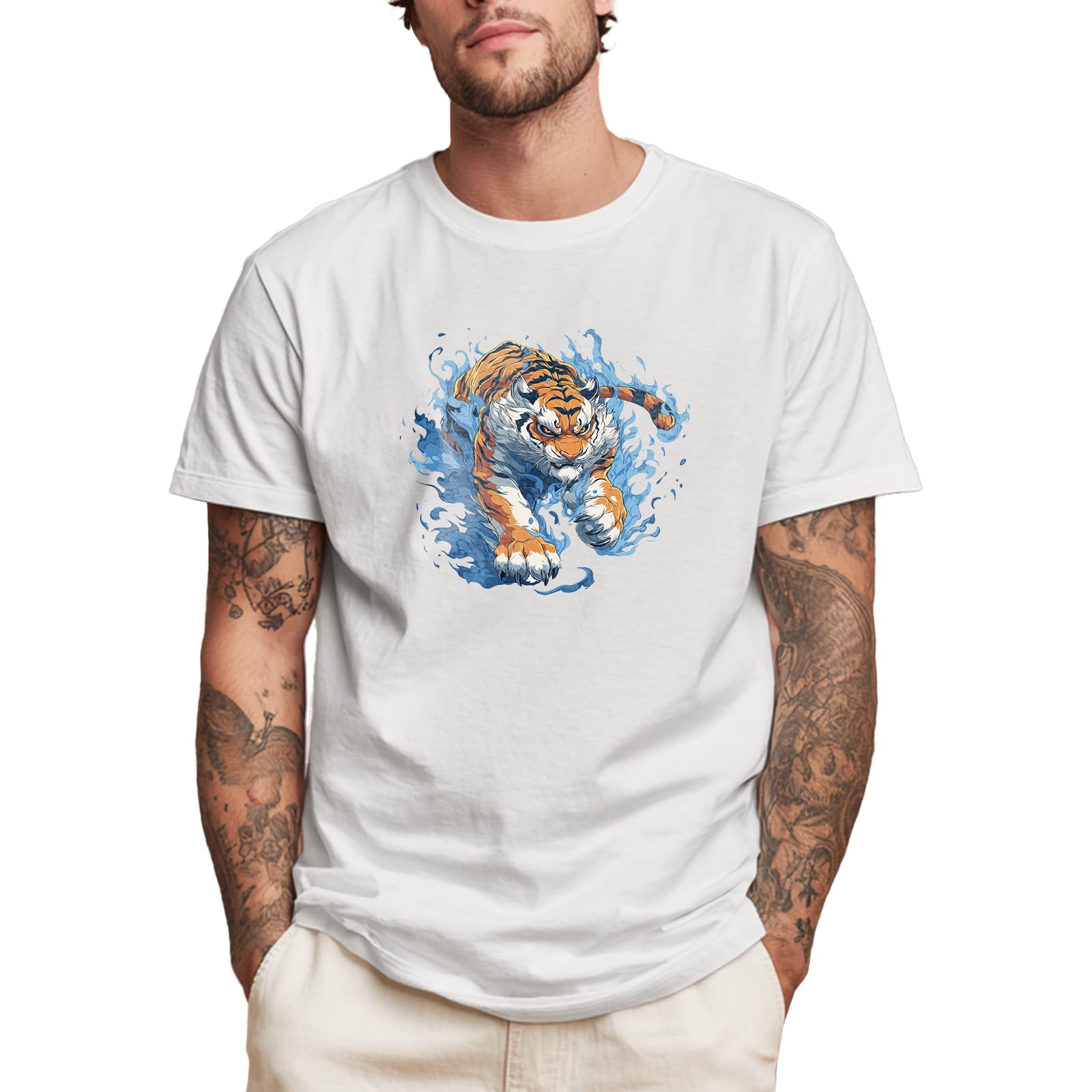 Mens Solid 100 Cotton Graphic Tshirts Short Sleeve Crewneck 2026 Gym Training Moisture Wicking Casual Shirts