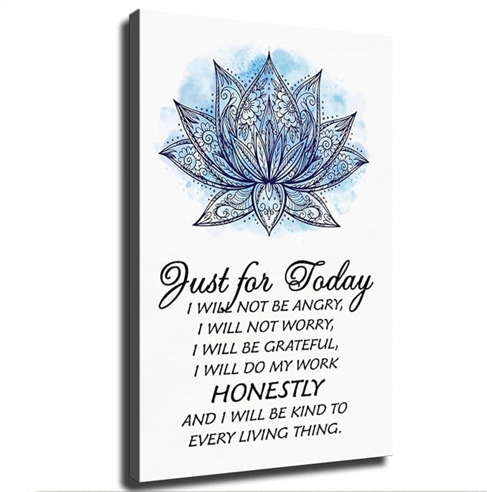 XGINERFEX Just for Today Decor Inspirational Canvas Print Wall-Art for Home Bedroom(Unframed,12x18inch(30x45cm))