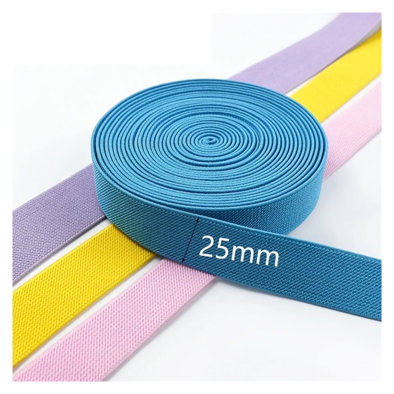 2-10 metrów 25mm spodnie z gumką w pasie do szycia gumowa wstążka pasy bielizna rozciągliwa taśma dodatki krawieckie DIY(Beige,25mm-10Meters)