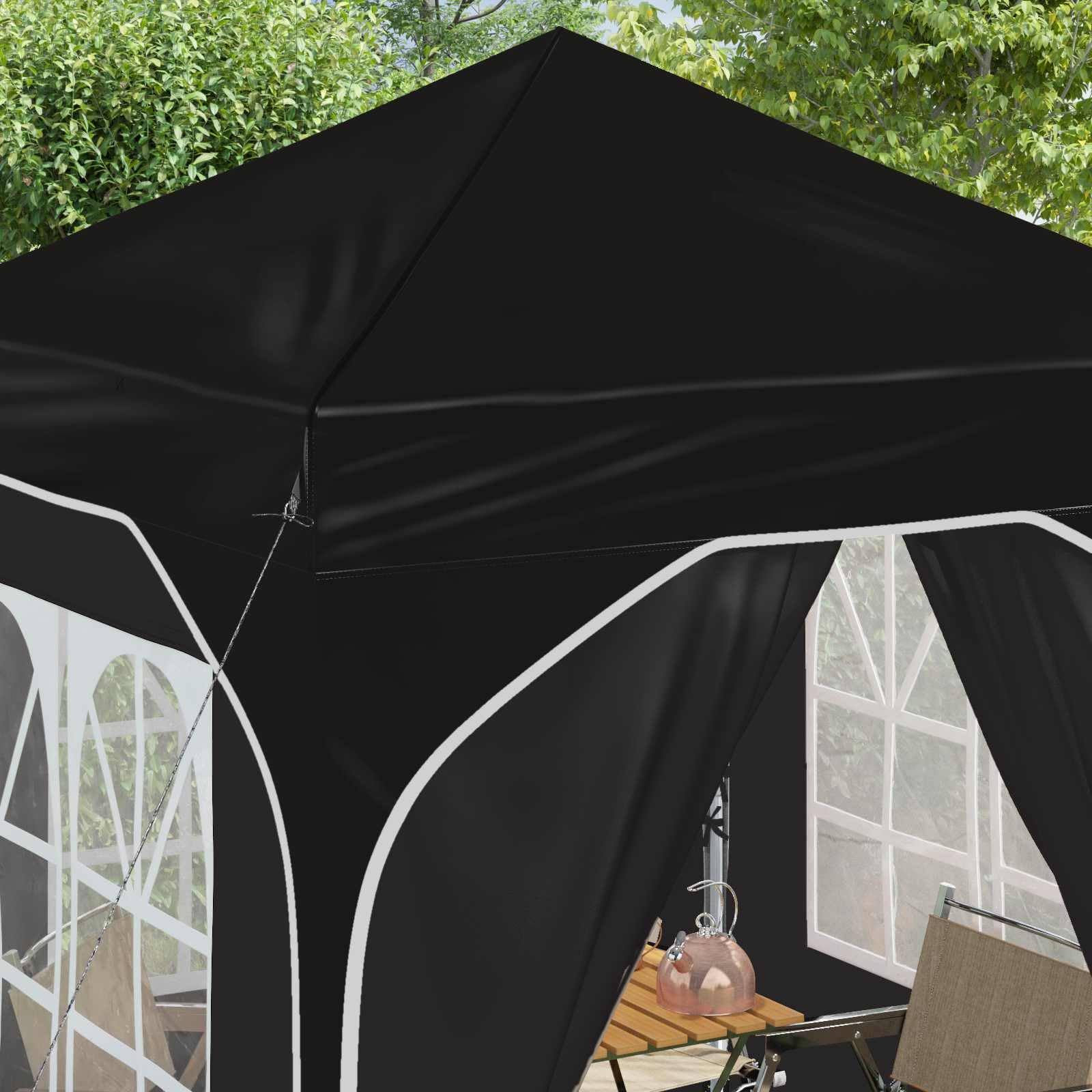 Namiot Pop-up 192 x 192 x 245 cm czarny