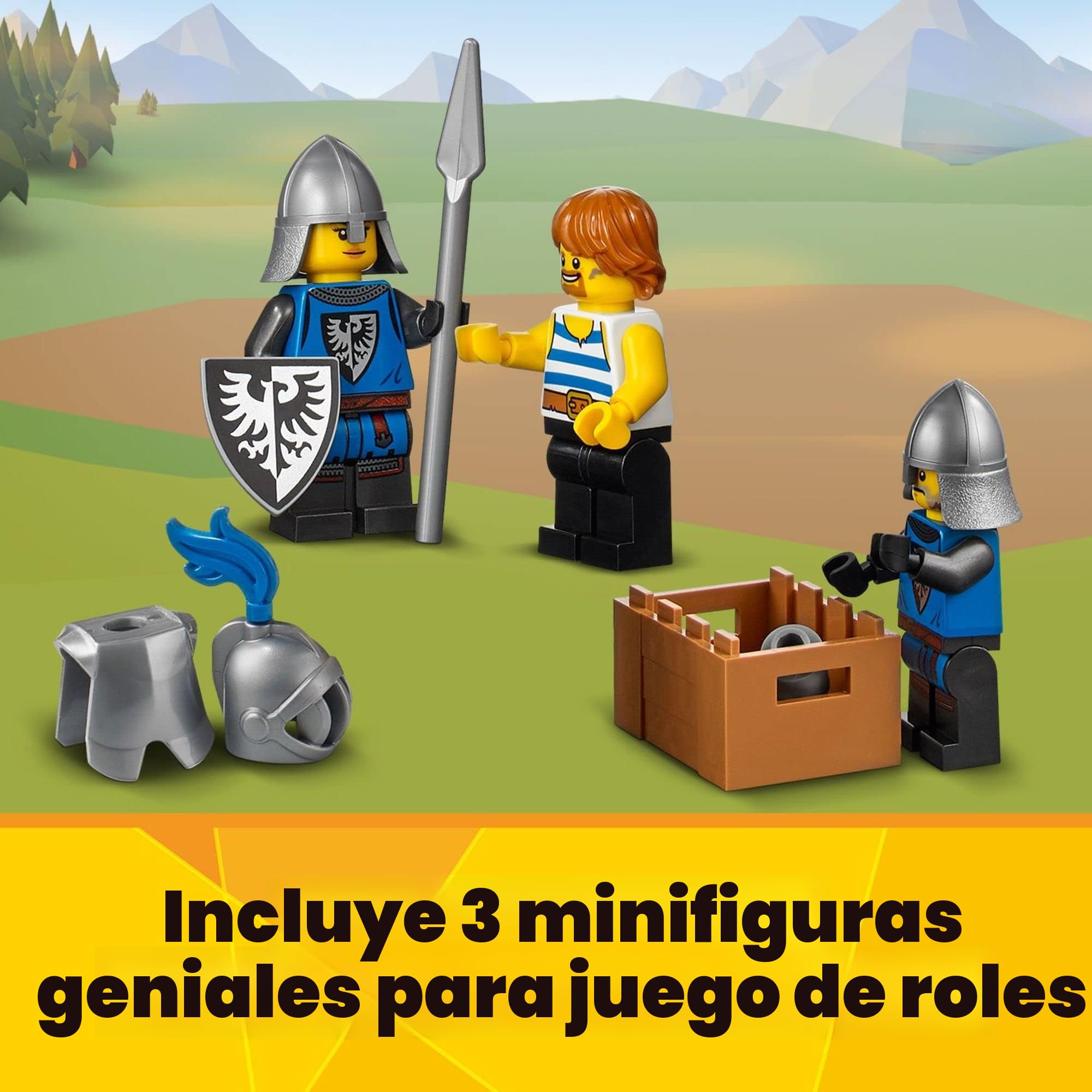 LEGO Creator 3in1 Medieval Castle 31120 Building Kit; Castle with Moat and Drawbridge, Plus 3 Minifigures; New 2021 (1,426 Pieces)