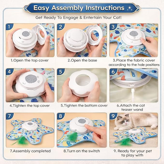 Juguete Interactivo para Gatos con Plumas Recargable miniatura 7