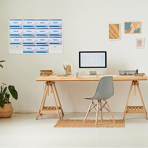 Miniatura 6 de HBlife Soporte para tarjetas de visita de acrílico transparente, soporte de pared, organizador de múltiples tarjetas para tarjetas de regalo y