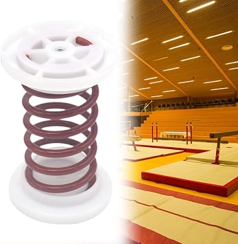 Heavy Duty Gymnastics Spring Floor Coil for Springboard Jumping - Steel Construction, Red