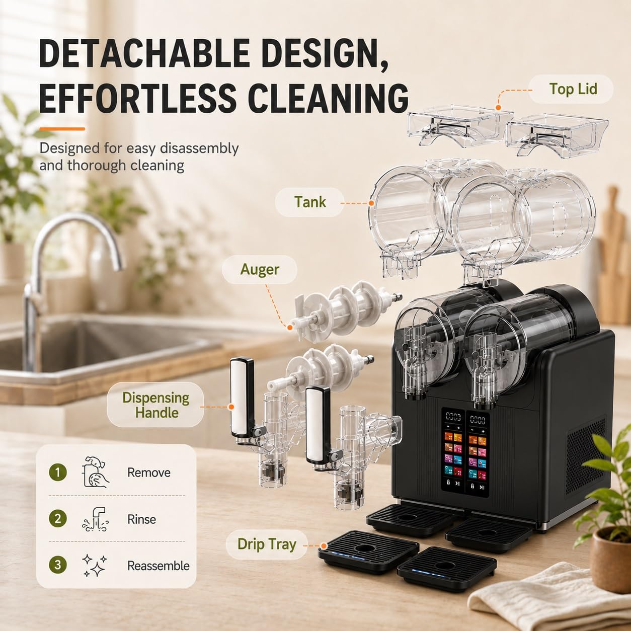 2 x 2,4 L Machine a Glace Italienne pour Particulier