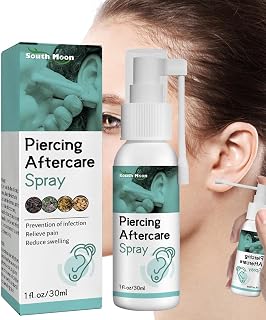 Spray de cuidados pós-perfuração,Solução portátil para cuidados com a orelha perfurada - Spray de limpeza conveniente para pele irritada, orelha inchada, pele perfurada para orelhas, nariz,