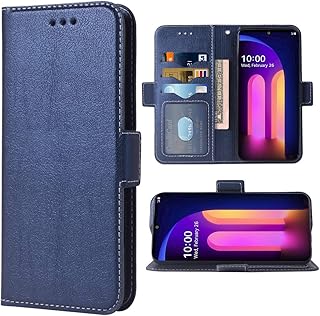 Compatible with LG V60 ThinQ V60ThinQ 5G G9 Thin Q Folio Flip Wallet Case,PU Leather Credit Card Holder Slots Heavy Duty Full Body Protection Kickstand Phone Cover for LGV60 V 60 60ThinQ 60V Dark Blue