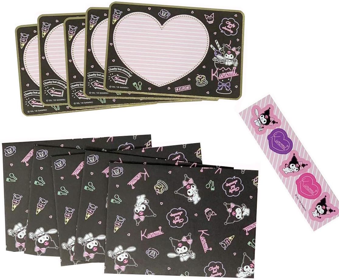 Kuromi Mini Message Set With Sticker Seal Japan Limited Edition