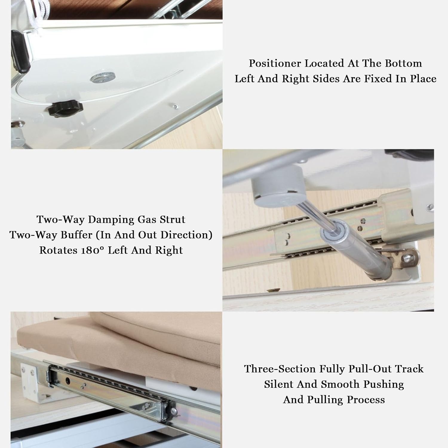 180° Swivel Pull Out Ironing Board,Retractable Foldable Ironing Board,with Removable Cover and Ball-Bearing Slide,Load-Bearing 20 Kg for Apartment Room