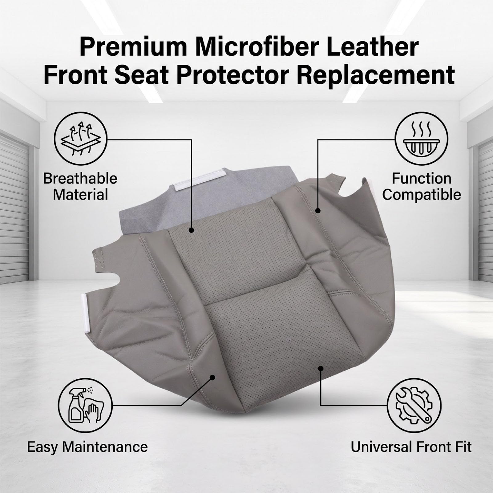 Funda Inferior para Asiento de Coche, Cuero de Microfibra