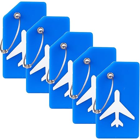 5 Pack Silicone Luggage Tag Baggage 