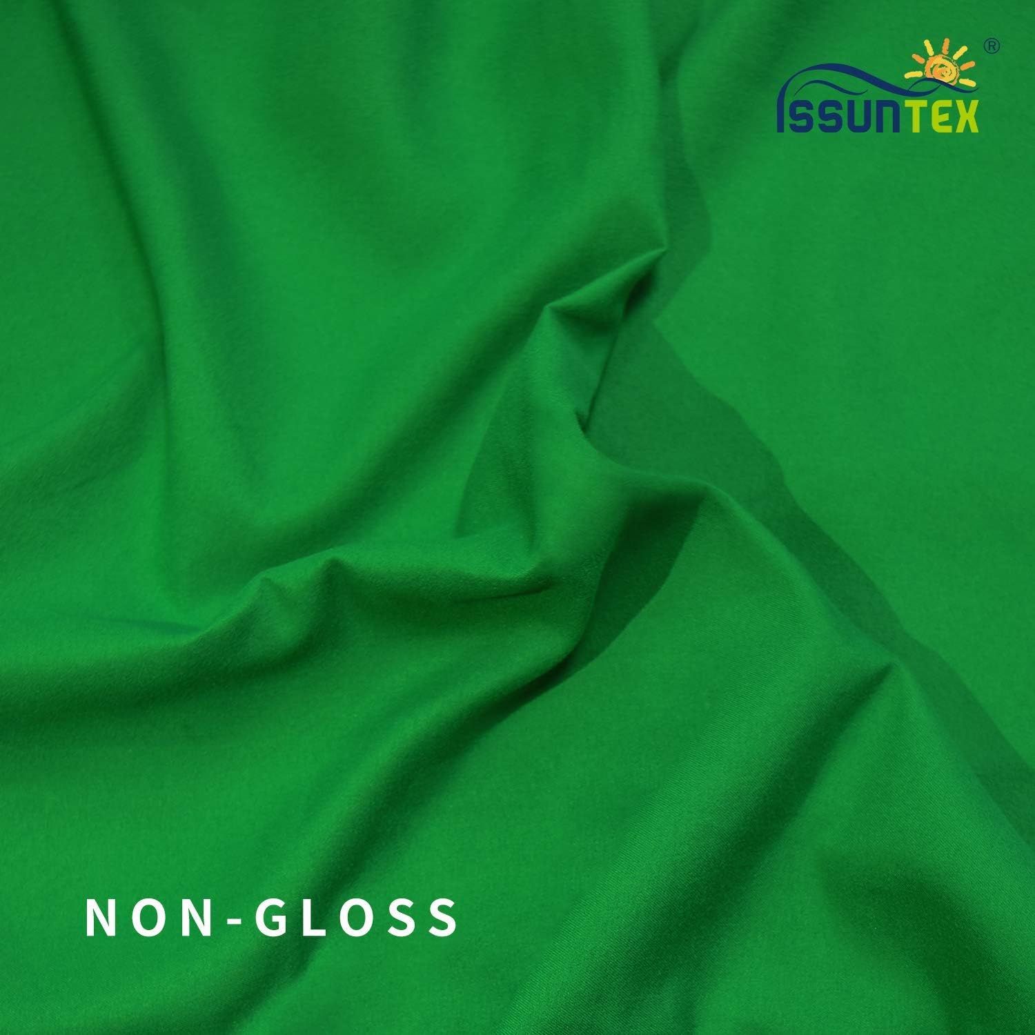ISSUNTEX 9X15 ft Background Polester Backdrop, Photo Studio, Collapsible High Density Screen for Video Photography and Television-Green