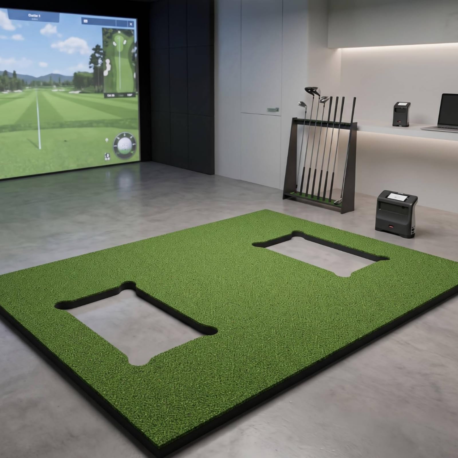 TISHITA Austauschbar Abschlagmatte | Golf-Trainingsmatte mit Wechseleinsatz, Sportmatte, für Golfsimulator, Golfer, Anfänger