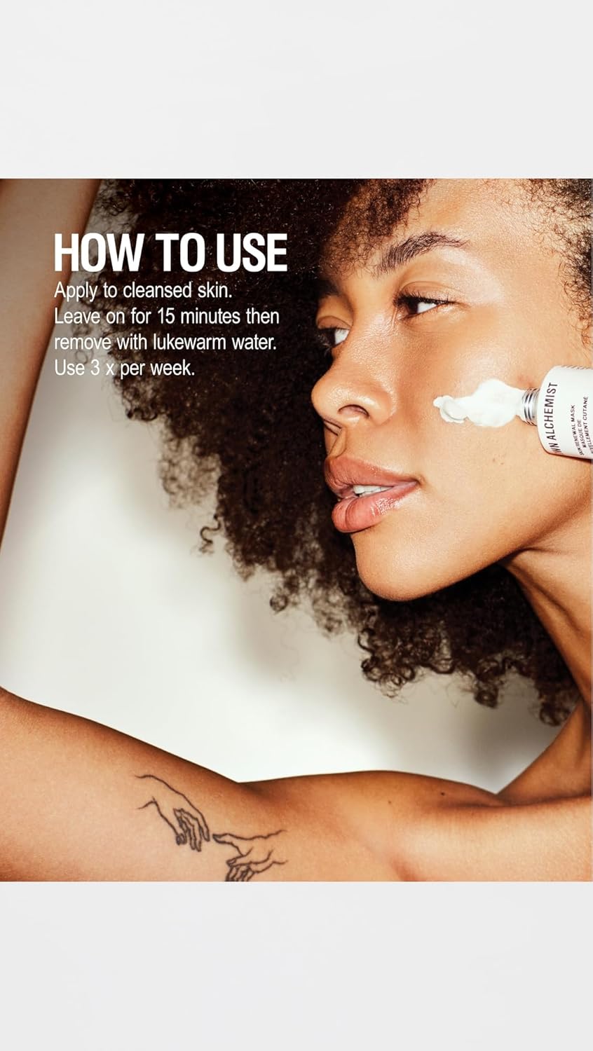 Grown Alchemist Skin Renewal Mask - Deep Cleansing Clay Mask for Face with All Natural Ingredients rich in Vitamins A, E & D - Facial Skin Care Product for Firmer, Smoother, & Toned Skin (75 ml) - Image 5