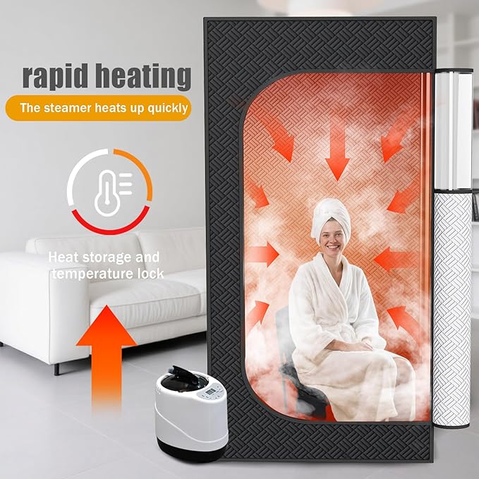 Sauna Portátil Nirvix Box 1000W 3L Control Remoto miniatura 3