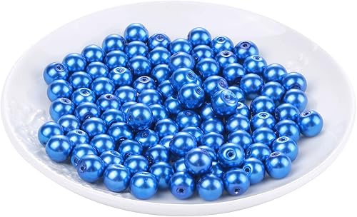 Miniatura 10 de 200 cuentas de perlas de vidrio de colores surtidos, espaciadores sueltos, redondas, checas, diminutas de satén, hechos a mano, surtidos para