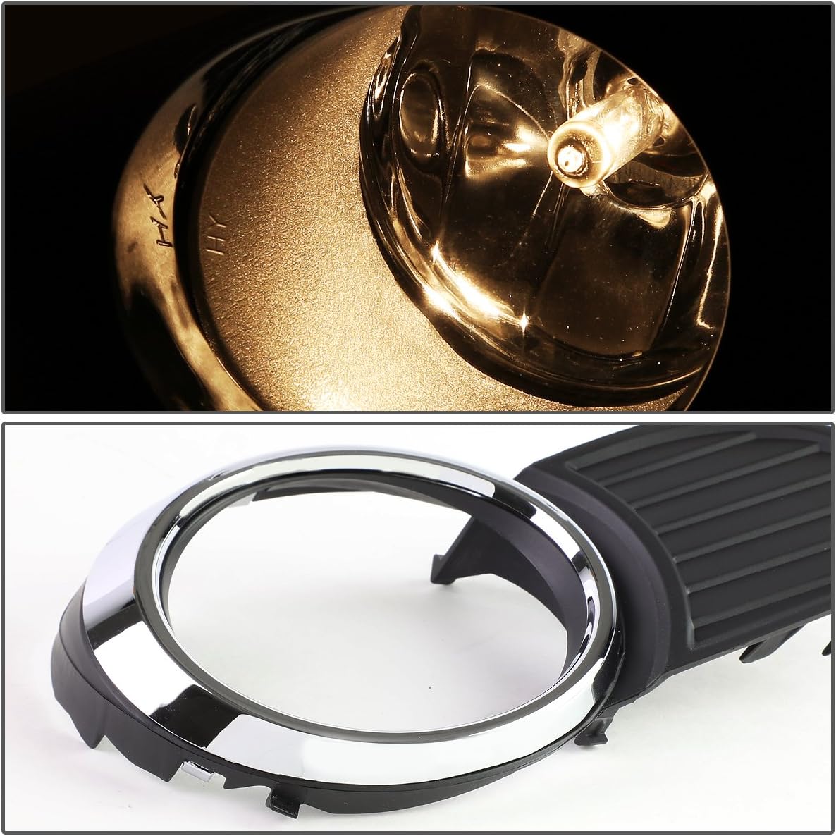 Auto Dynasty Fog Lights Assembly Compatible with 2011-2017 Sienna Front Bumper Driving Fog Lamps w/Switch and Bezel, Driver and Passenger Side, Amber Lens 12 13 14 15 16