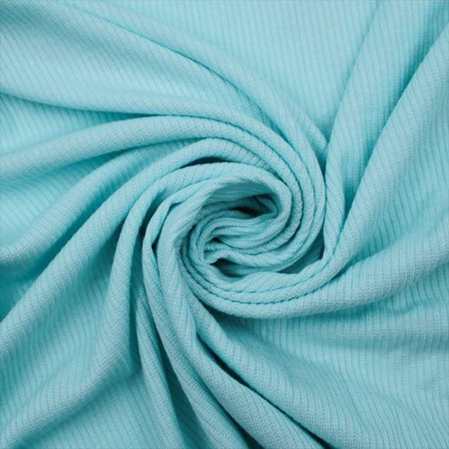 Texco Inc 58" Wide Rayon Spandex Rib Knit Fabric by the Yard – Soft 2x1 Stretch 220 GSM for Apparel, Activewear, Leggings, Headbands & DIY Sewing
