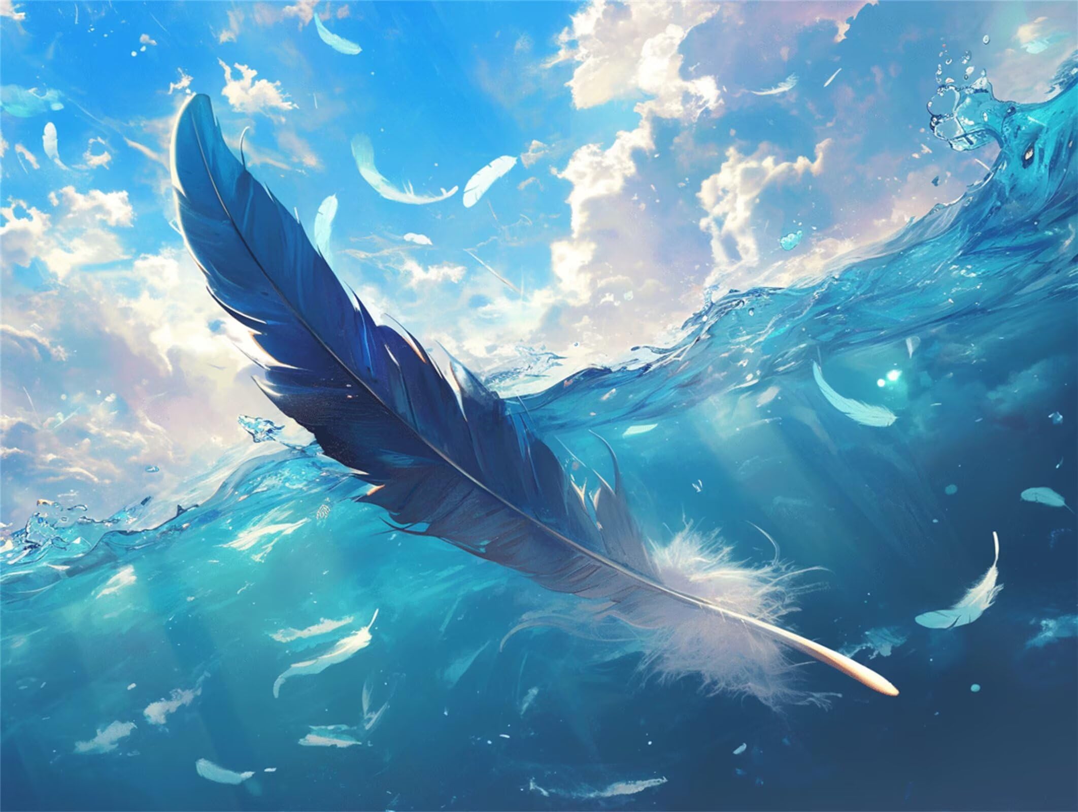 Pintar por Numeros pluma Pinturas Acrilicas paisaje Pintura por Numeros Adultos Lienzos para Pintar, Pintura Acrilica Manualidades, Decoración para Hogar, Regalos Cumpleaños, 90x120cm Sin Marco, q-934