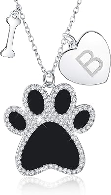 Dog Cat Paw Necklace 925 Sterling Silver Pet Dog Cat Paw Print Necklaces Always in My Heart Pendant Infinity Jewelry Gift for Women