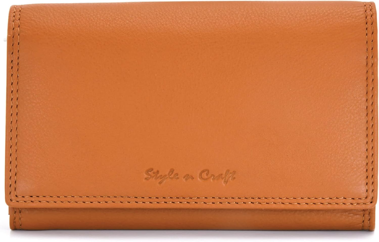Style N Craft Full-Grain Leather Clutch Wallet for Women, RFID-Protected with Multiple Card Holders