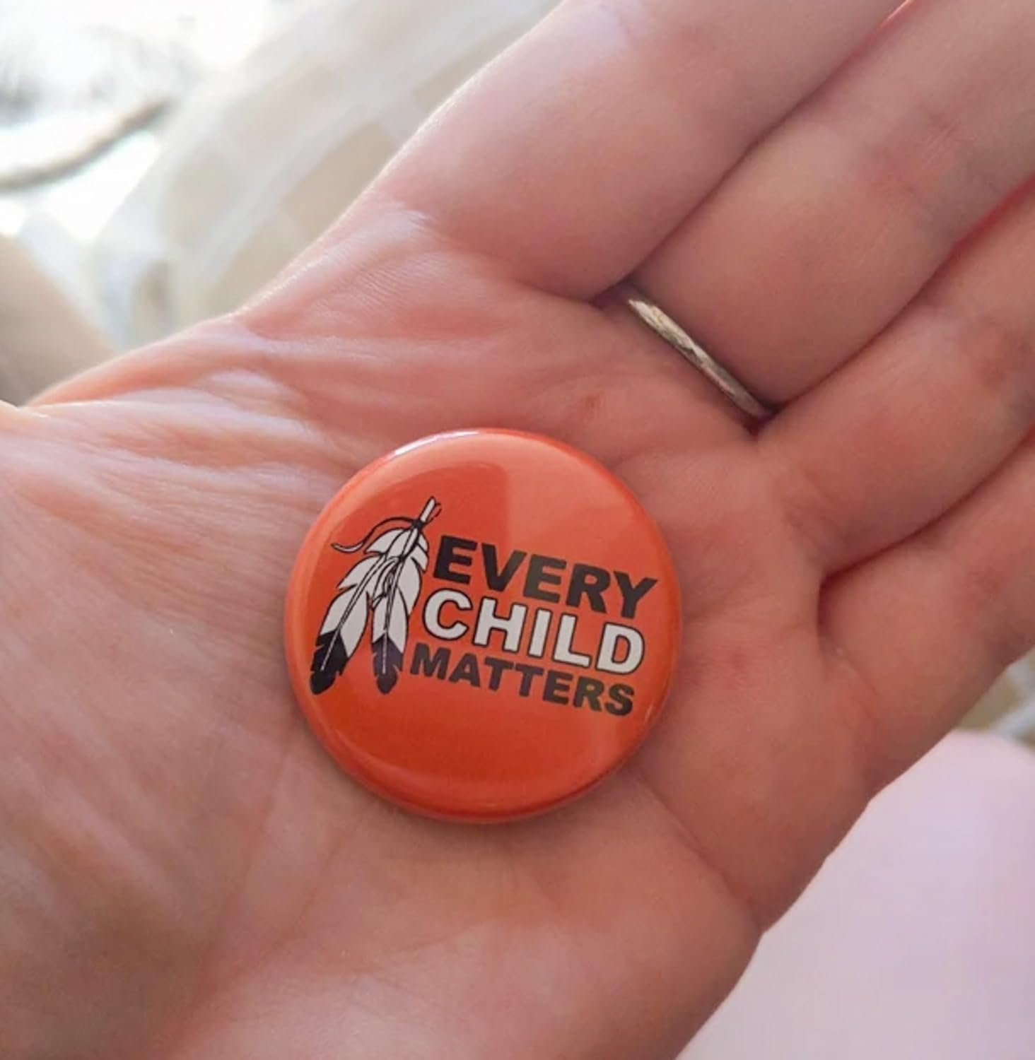 SMALL - for Every Child Matters Pinback Button Size 1.25#OrangeShirtDay