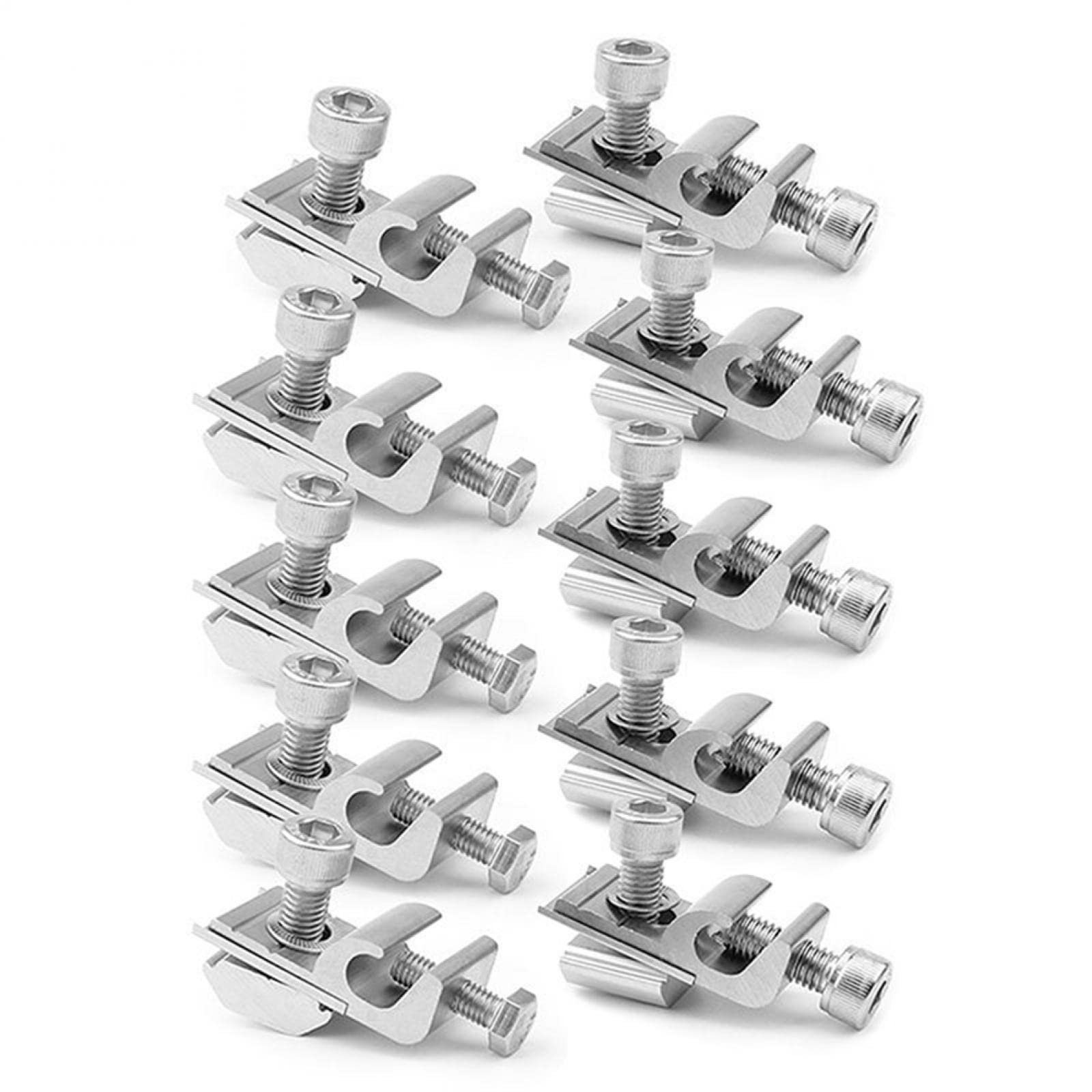 FAXIOAWA 10 Packungen Solarpanel-Montagehalterung für Wohnmobile, Wände, Dachinstallation, kompatibel mit verschiedenen Aluminium-Photovoltaikschienen, 42 mm x 20 mm x 14 mm