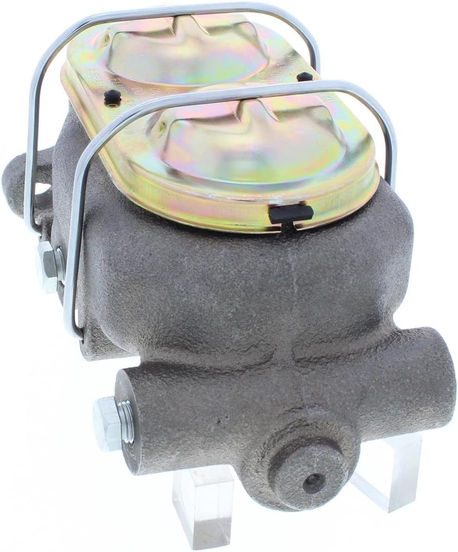 Speedway Motors GM Corvette Style Cast Iron Master Cylinder, 1 Inch Bore, Dual Outlet Design with 1/2-20 and 9/16-18 Ports, Compatible with Disc/Drum or Disc/Disc Brake Systems