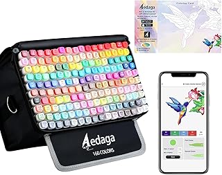 160 Colors Alcohol Markers for Artists, Free APP for Coloring, Dual Tips Alcohol-Based Markers for Drawing,Painting and Sketching, Great Gift Idea for Kids and Adults.