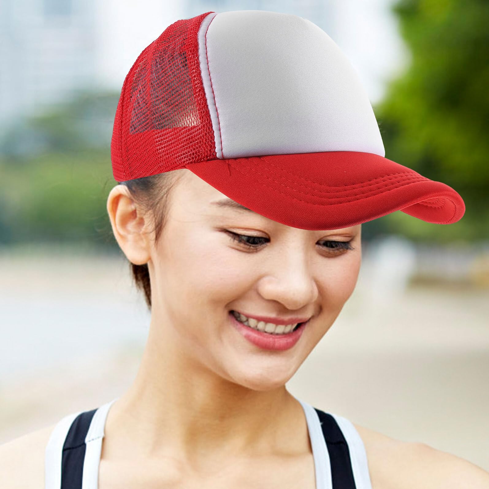IMIKEYA 6 Pezzi Cappellino In Maglia Traspirante per Sublimazione Cappello Camioner In Poliestere Regolabile per Estate Berretto Da Baseball Vuoto per DIY Viaggi E Uso Casual