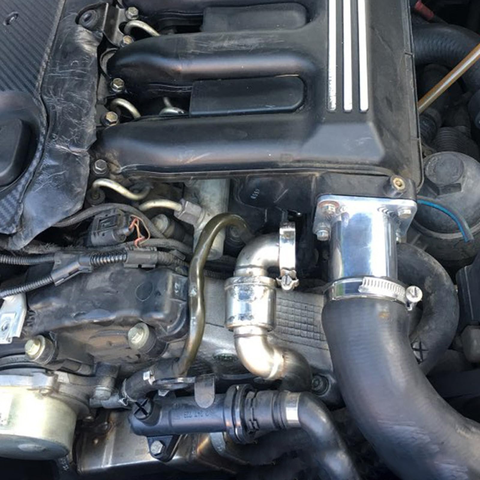 Kit di bouchage EGR per Fit for BMW Diesel (Serie M47, M57), Compatibile con E46/E39/E53/E83/E38/E65/E71, Rimuovi EGR, Turbo pi Veloce, 1x Kit
