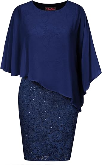 Hanna Nikole Dames grote maten chiffon avondpak set cocktail party feestelijk elegant 3-delig ronde hals 3/4 mouwen en hoge taille broekpak