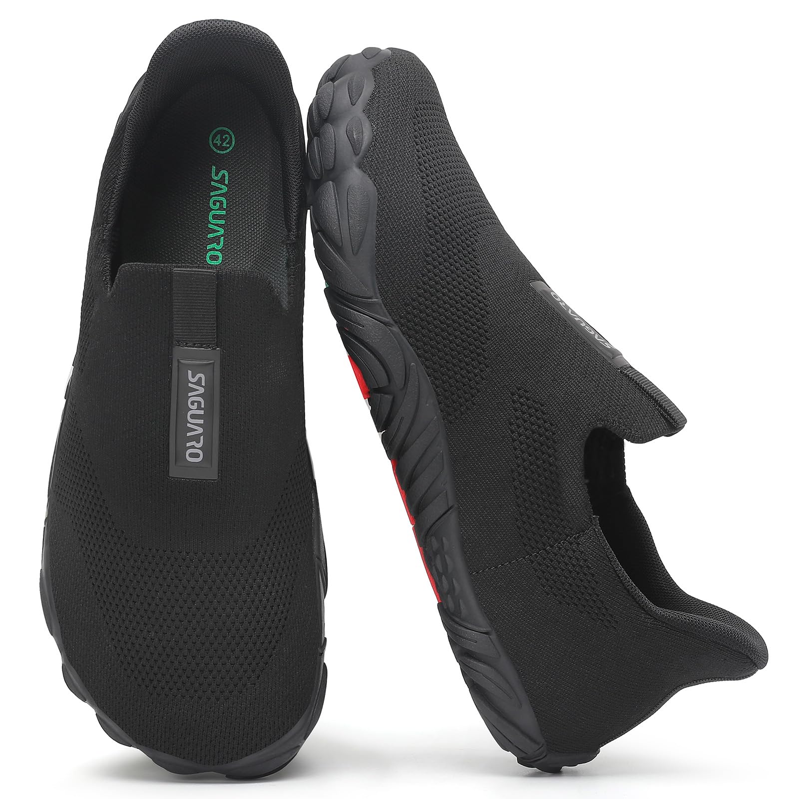 SAGUARO Unisex Scarpe Minimaliste Senza Lacci & Punta Ampia Barefoot Shoes, Taglie 36-46