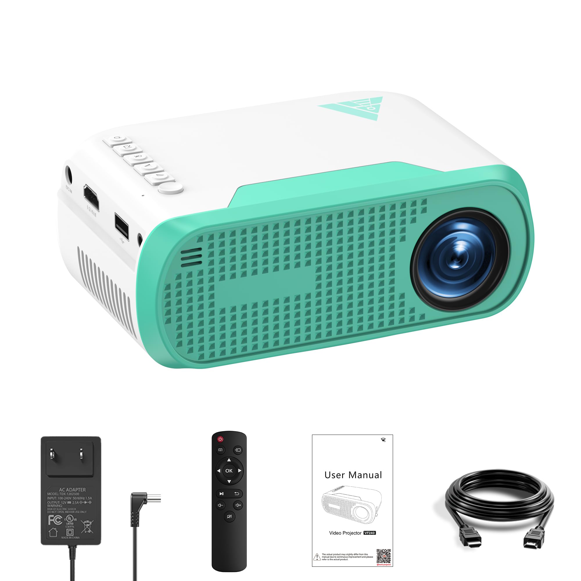 Photo 1 of Vamvo Mini Movie Projector with Wired Screen Mirroring