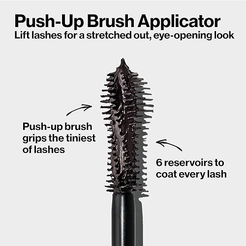 Miniatura 5 de Revlon So Fierce! Eyes Wide Open Mascara with Push-up Brush, For Volumizing & High Lifting Eyelashes, Smudge-proof, Flake Resistant, 102 Black, 0.24