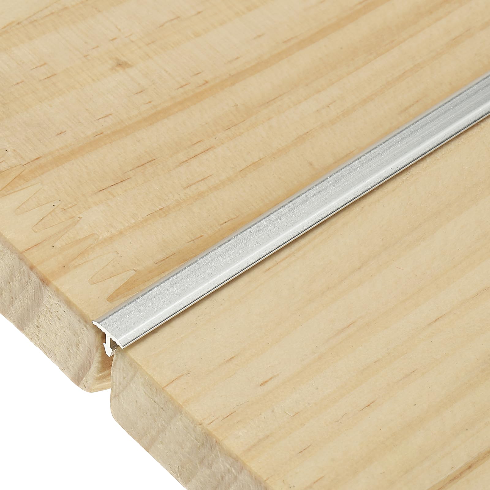 QUARKZMAN 3 Piezas De Tiras De Transición T-Molding 9m x 6mm (L x A) De Aluminio Para División De Suelo Plano Borde De Suelo De Vinilo Para Huecos De Suelo Y Puertas Color Plata Mate