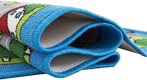 Miniatura 9 de Mybecca Street map - Alfombra de juego para niños con luz azul cielo, 5 x 7 pies (aprox. 4 pies 11 pulgadas x 6 pies 10 pulgadas), base de gel