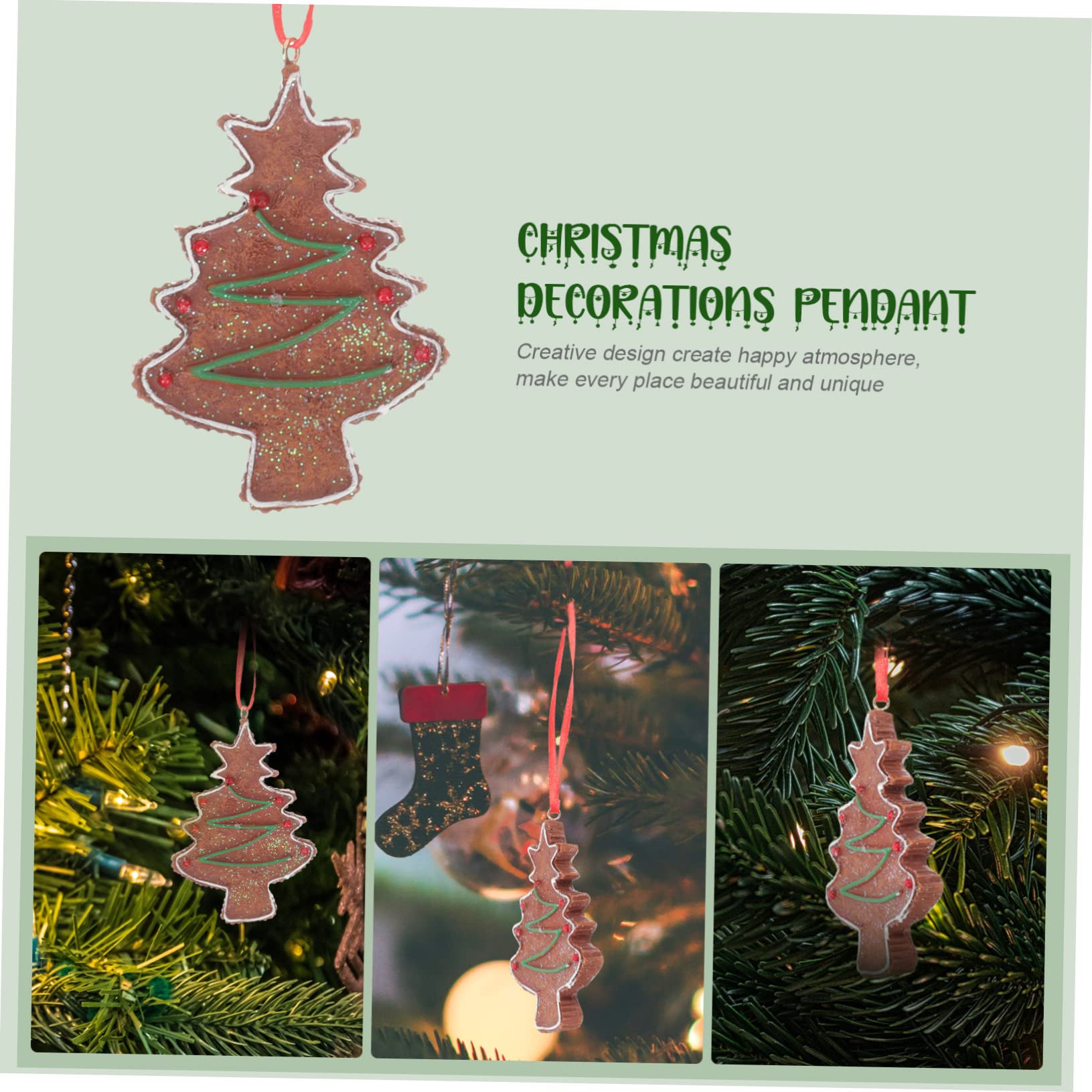 Alipis 4 Decorazioni Per Lalbero Di Natale in Stile Cartone Animato Ornamenti Pendenti Per Lalbero Di Natale Decorazioni Per La Casa