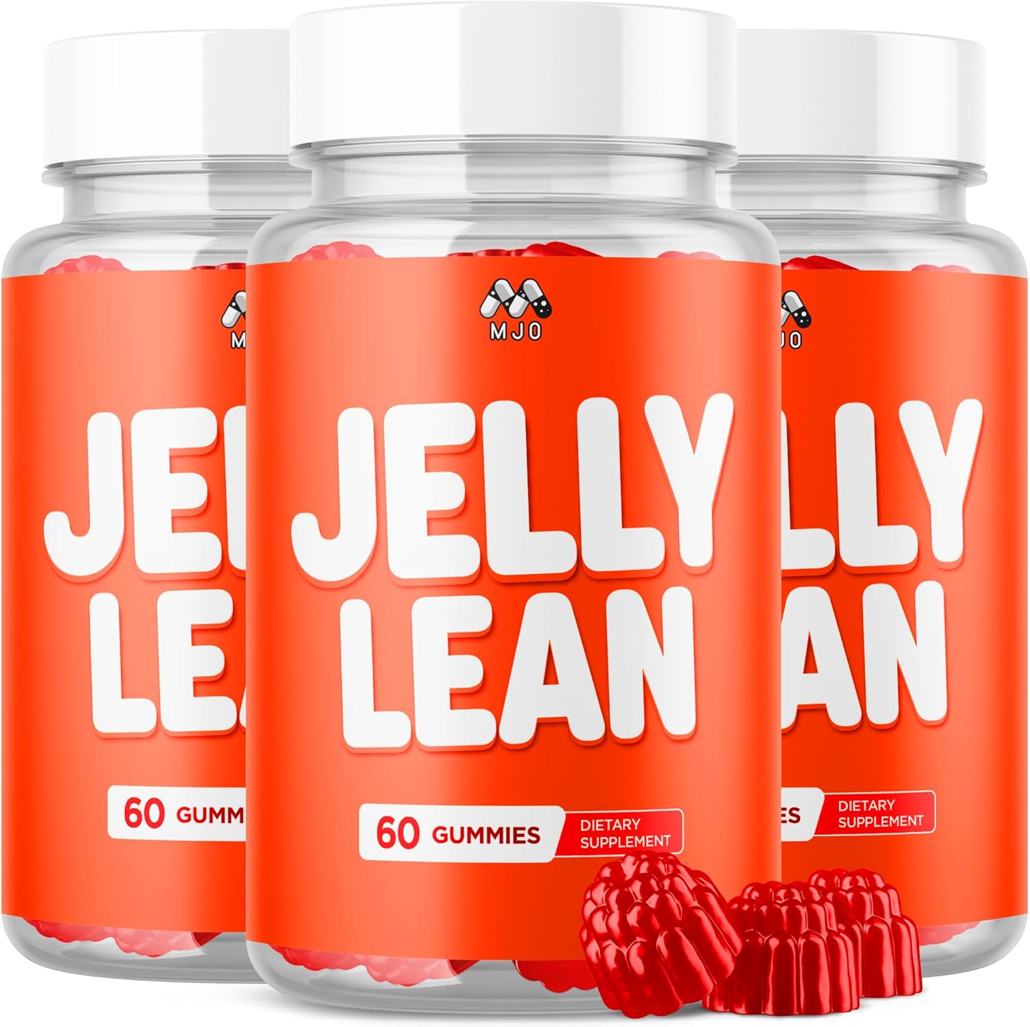 (3 Pack) Jelly Lean Gummies, Official Jelly Lean Gummys with All Natural Ingredients, Advanced JellyLean Health & Wellness Vitamin Formula, Maximum Strength Active Lifestyle Multivitamin (180 Gummies)