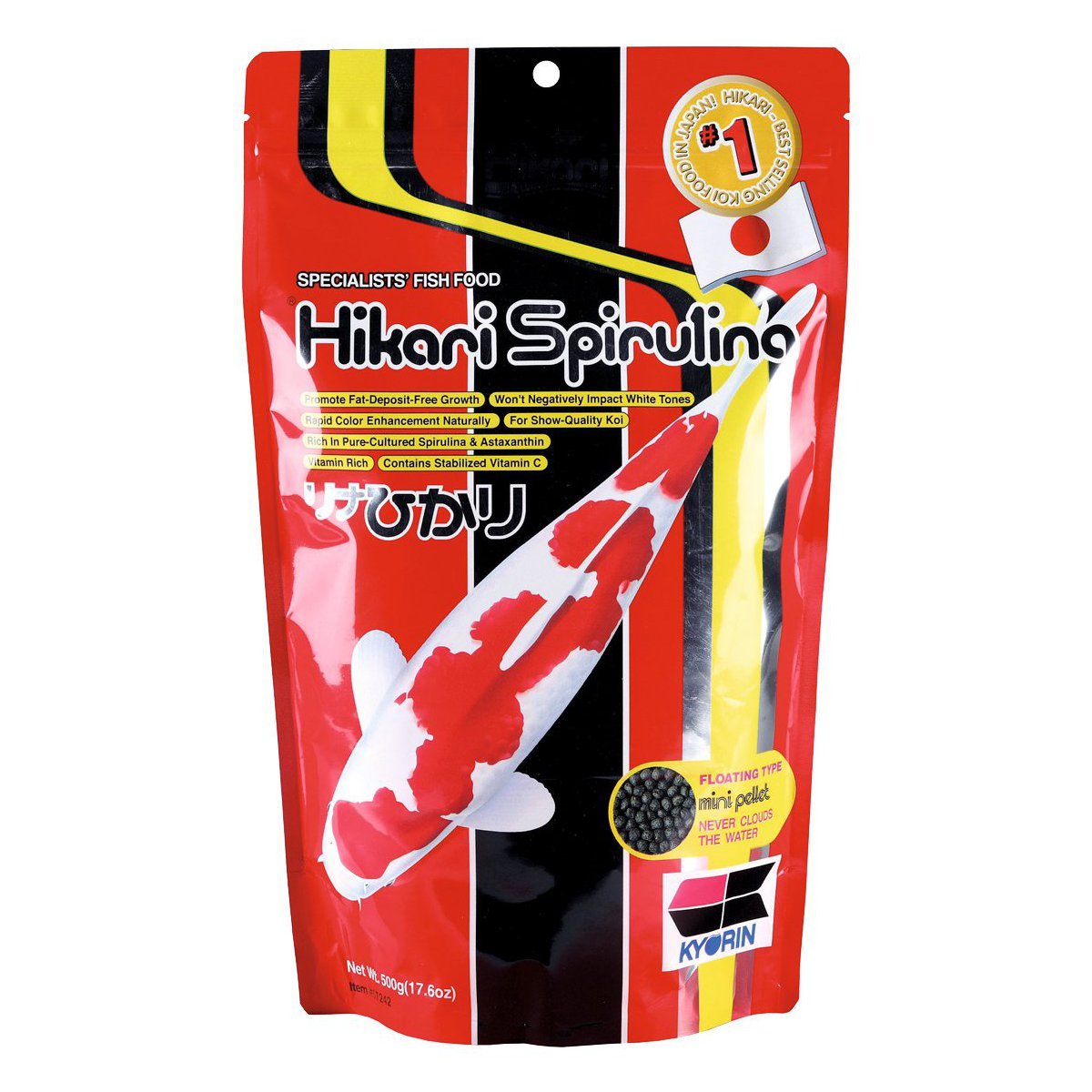 Hikari 17.6-Ounce Spirulina Floating Pellets for Pets, Mini