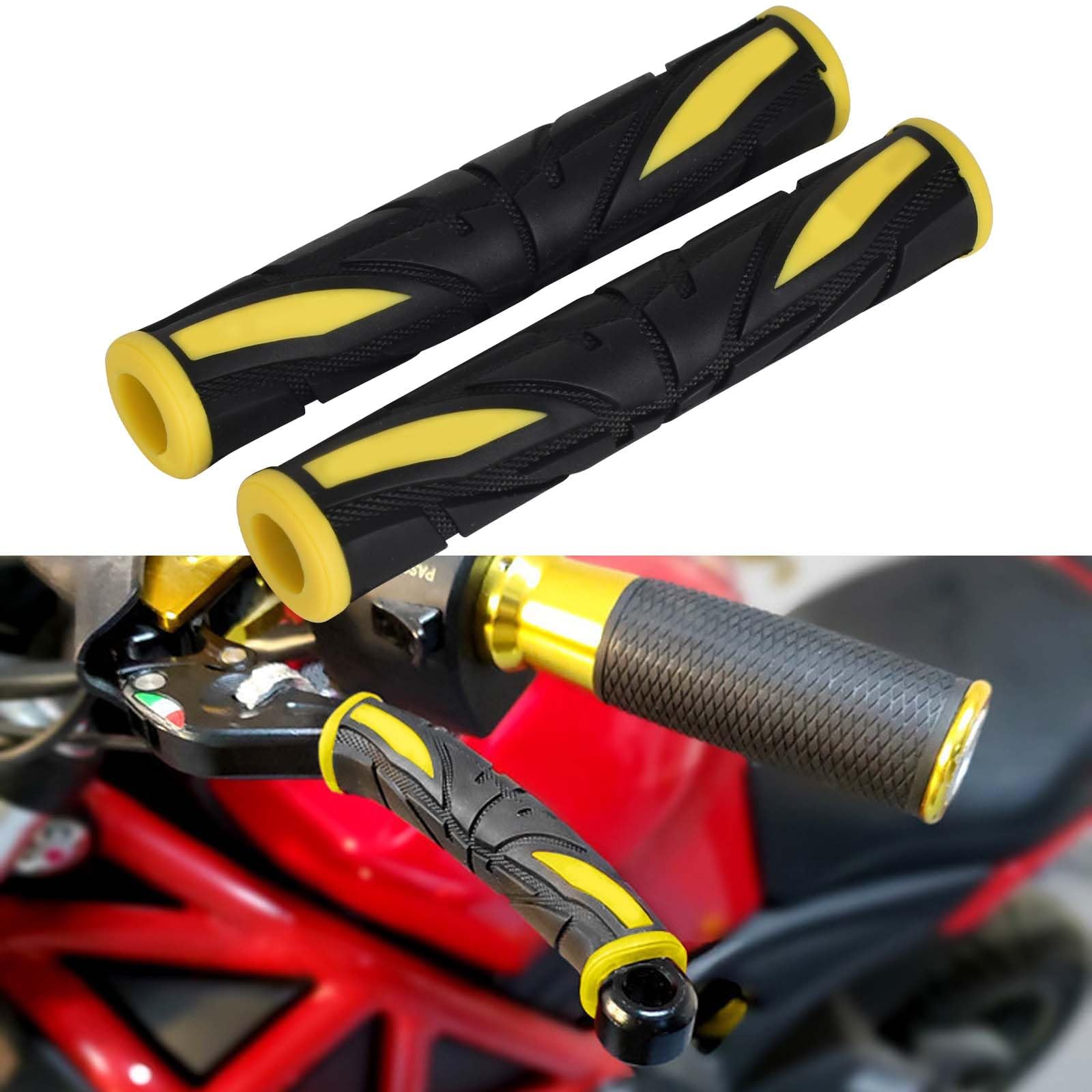 LSWD 2 Pcs Motorcycle Brake Lever Grips for BMW K 1600 GTL Exclusive, Motorcycle Handlebar Sleeves Protective Covers Hand Grip Lever Protection,Yellow