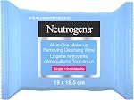 Neutrogena All-in-One Makeup Removing Cleansing Wipe, Waterproof Mascara Removal, Fragrance Free, Plant Based Wipes, 20 Count