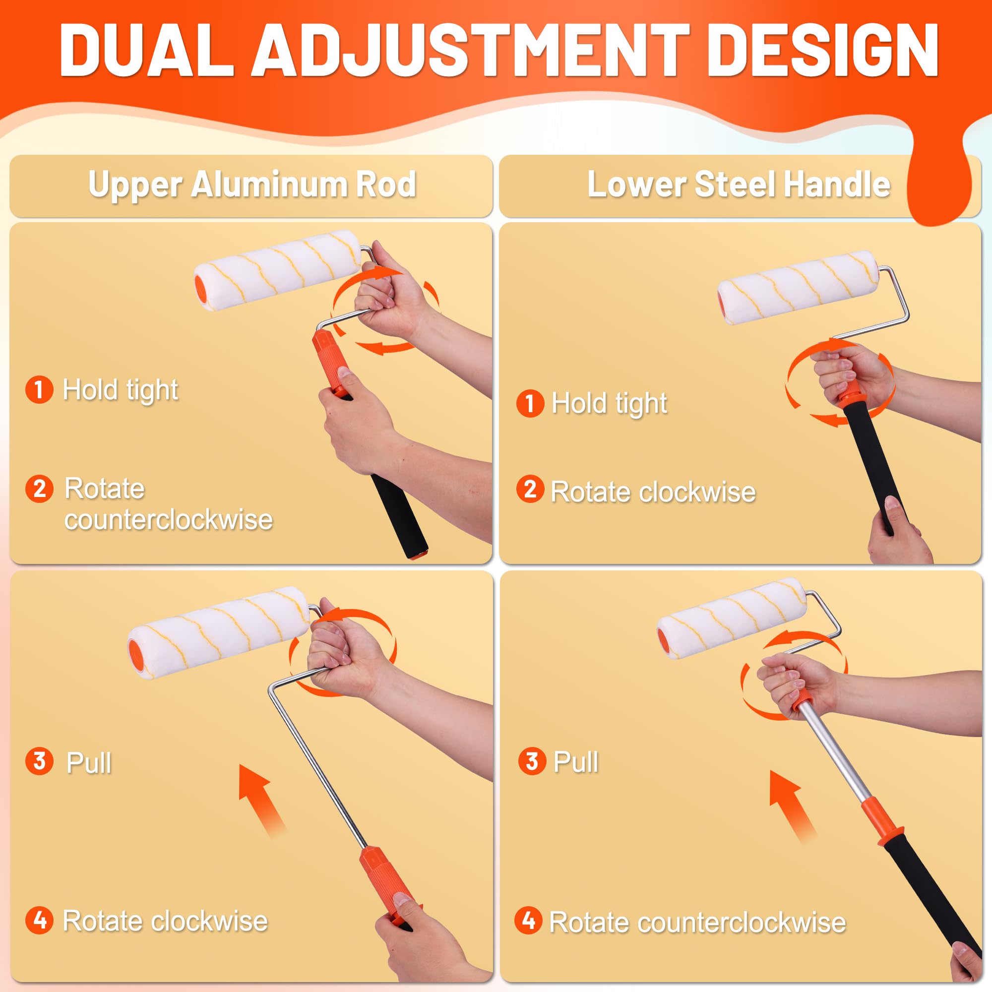 ValueMax Paint Roller Kit - 7pcs for Walls & Furniture -3